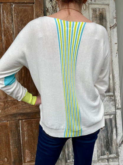 Spotted Sweater - White