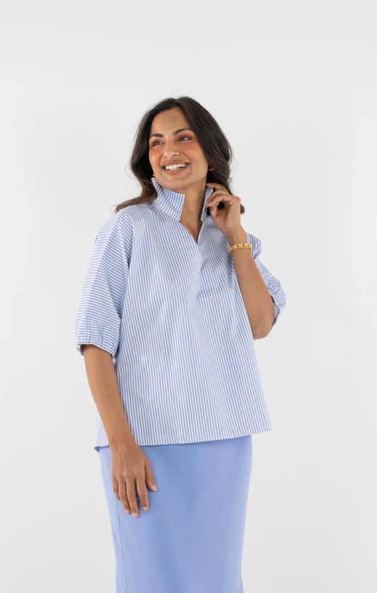 Poppy Top-Grapemist Stripe