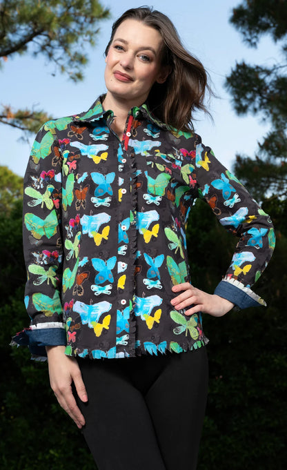Cape Cod Top - Butterfly Print