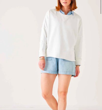 Frenchie RW Edge Crewneck-White
