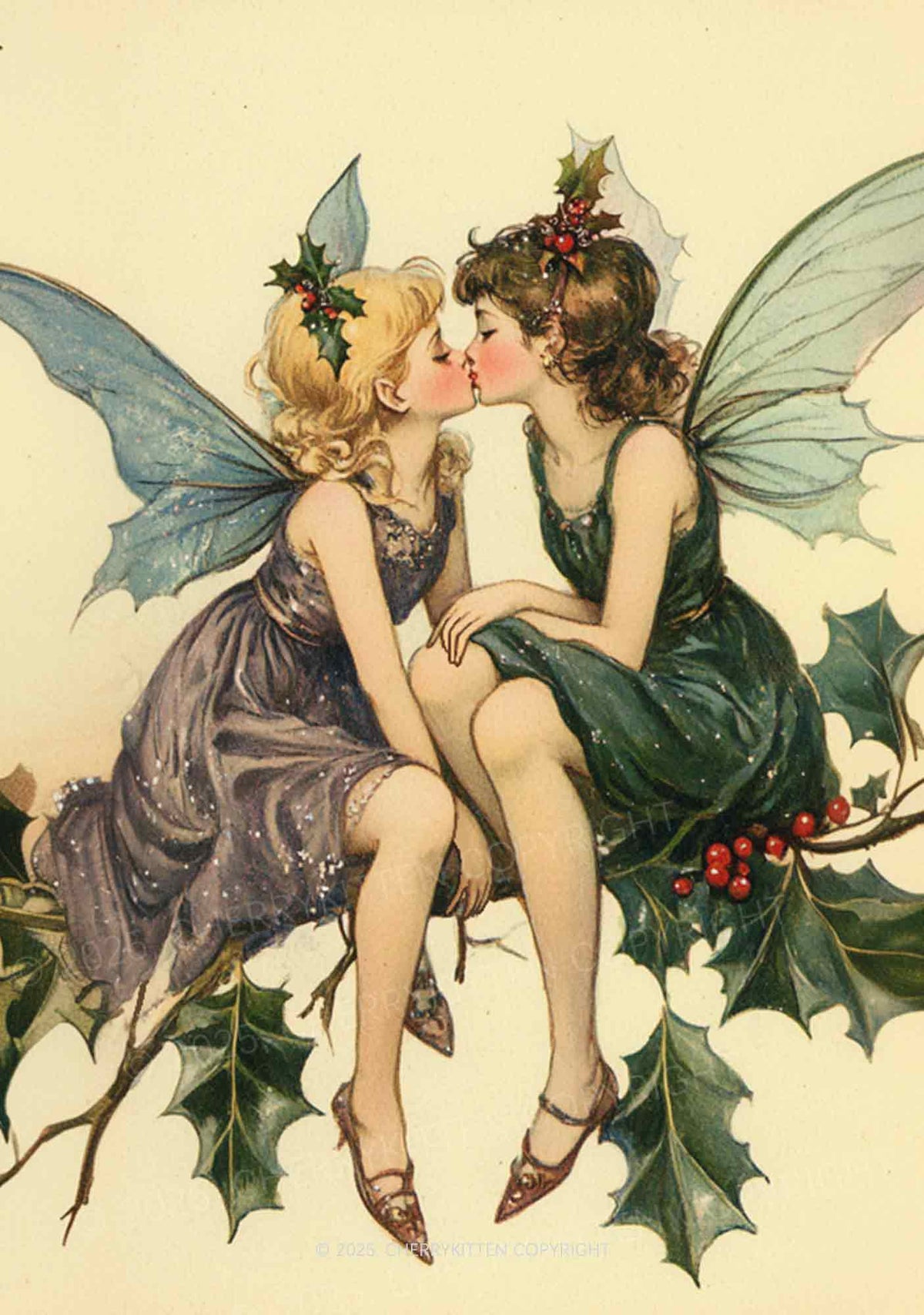 Fairy Kiss Pride Y2K Print Slip Dress Cherrykitten