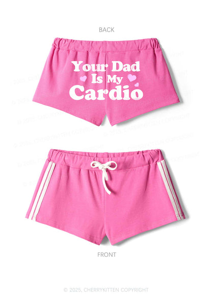 Your Dad Is My Cardio Y2K Drawstring Mini Shorts Cherrykitten