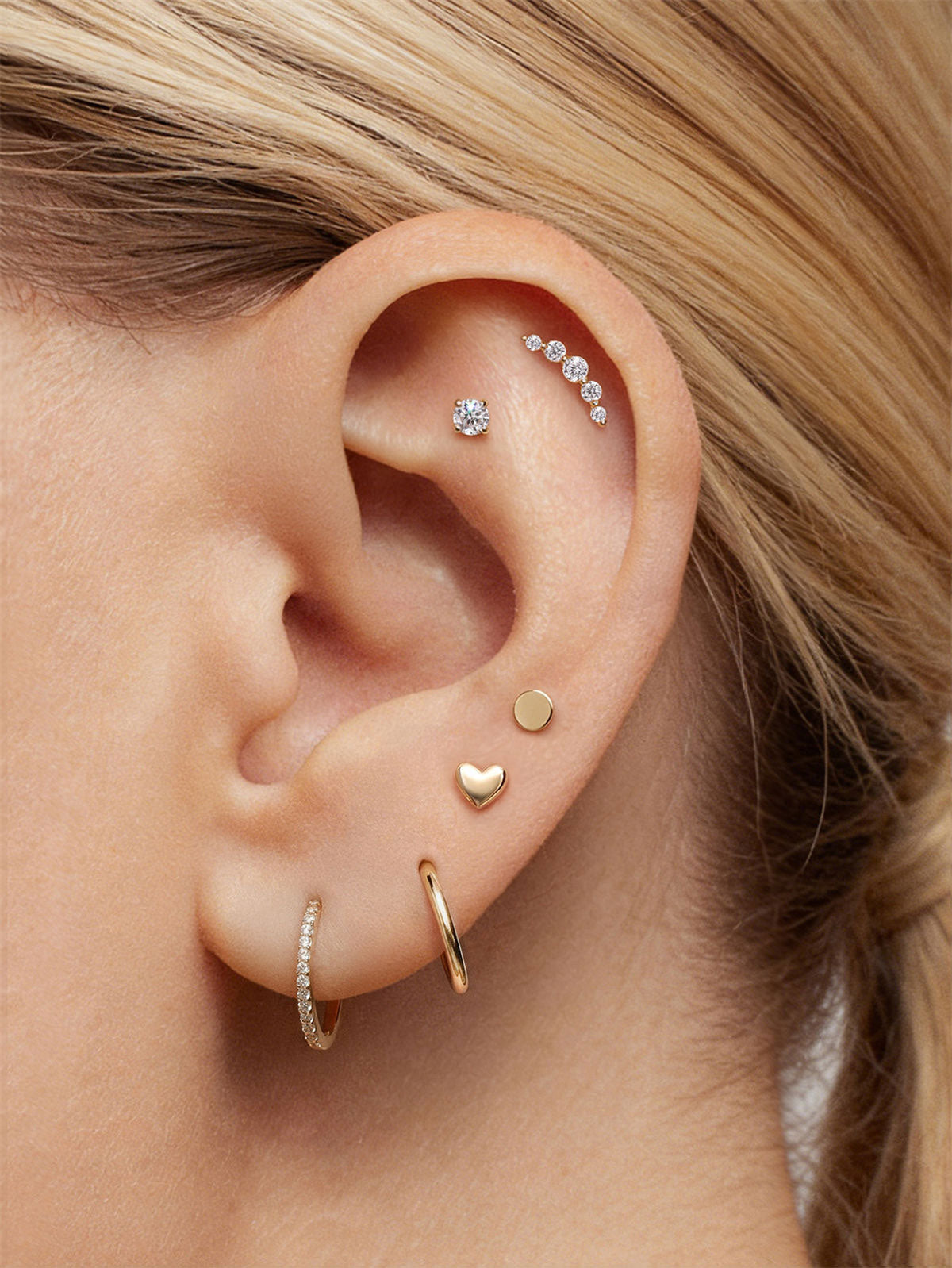 KOSINER 14K Solid Gold 16G (1.2mm) Hoop