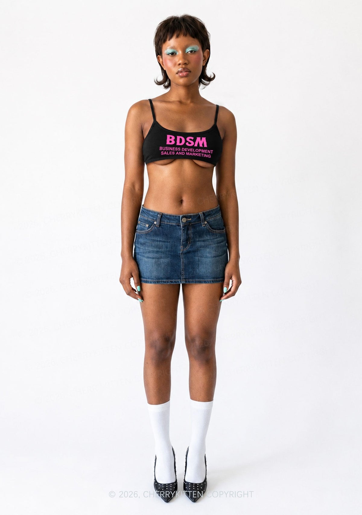 Business Development Y2K Super Crop Cami Cherrykitten
