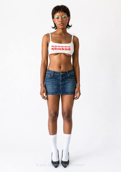 My Txts Are Too Nice Y2K Super Crop Cami Cherrykitten