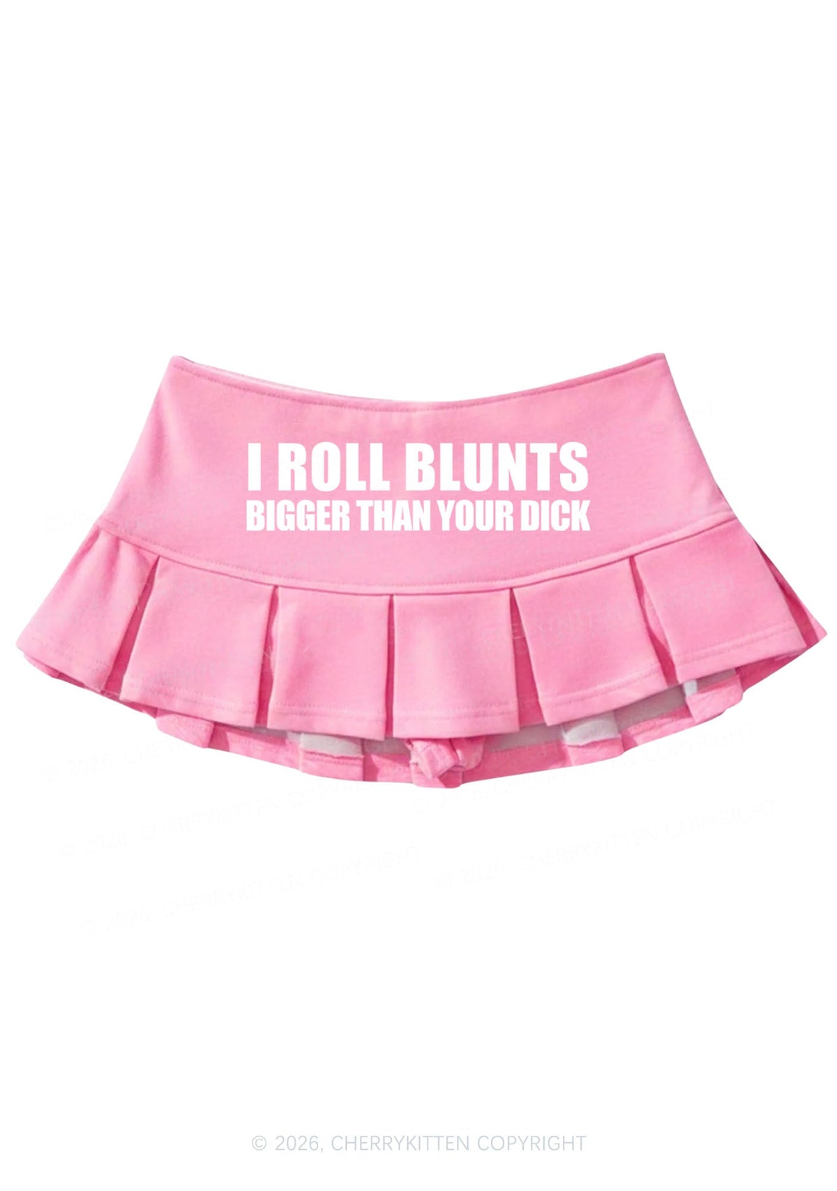 I Roll Blunts Y2K Mini Pleated Skirts Cherrykitten