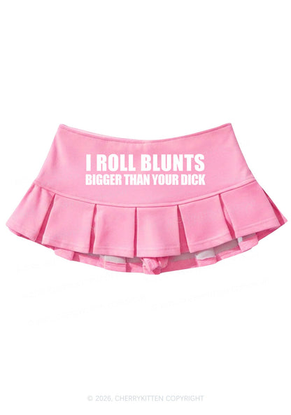 I Roll Blunts Y2K Mini Pleated Skirts Cherrykitten