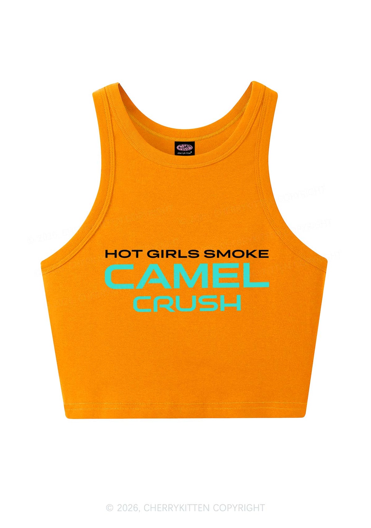 Hot Girls Smoke Mint Y2K Crop Tank Top Cherrykitten