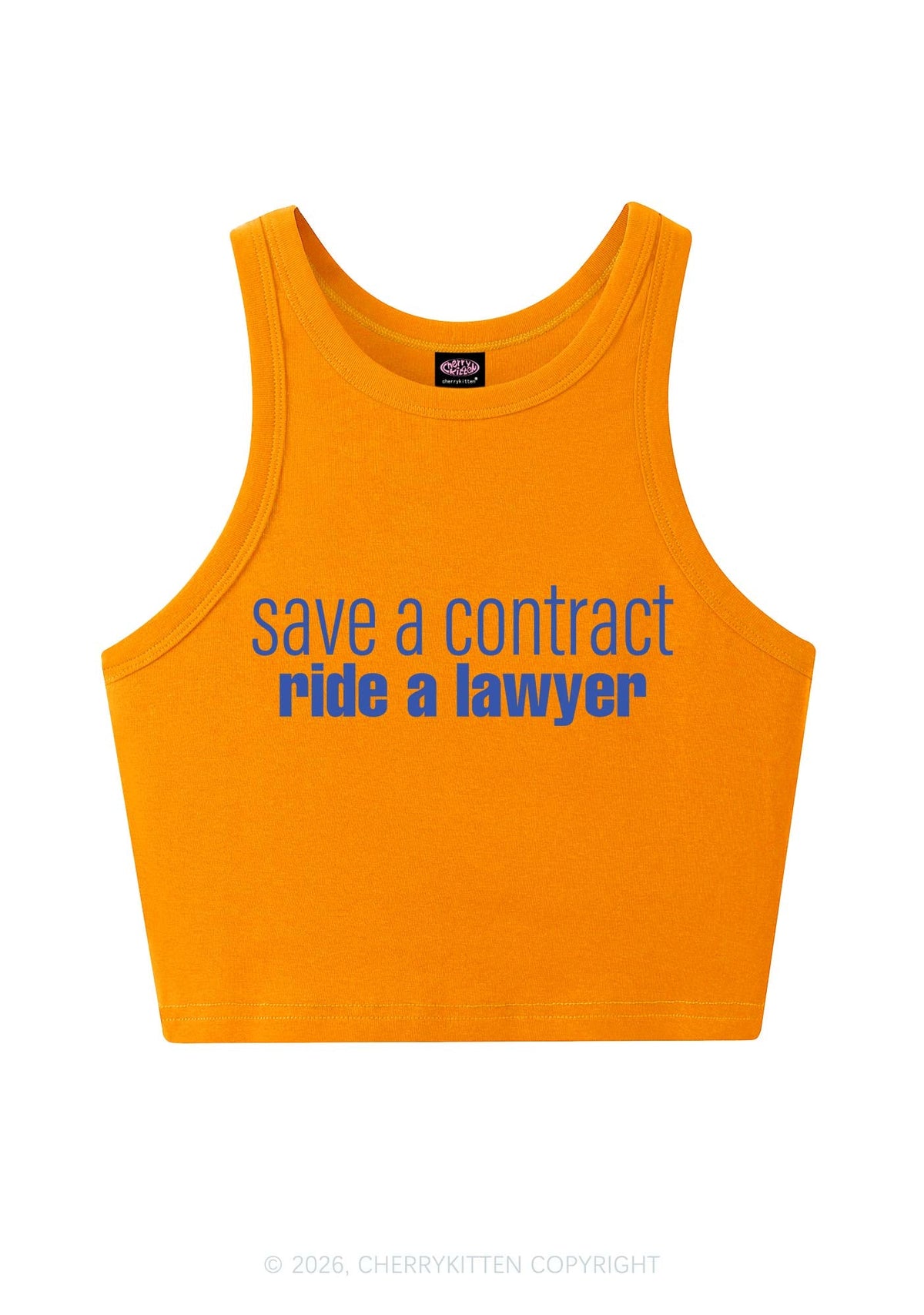Save Contract Ride Lawyer Y2K Crop Tank Top Cherrykitten
