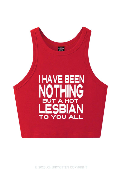 I Have Been A Hot Lesbian Pride Y2K Crop Tank Top Cherrykitten