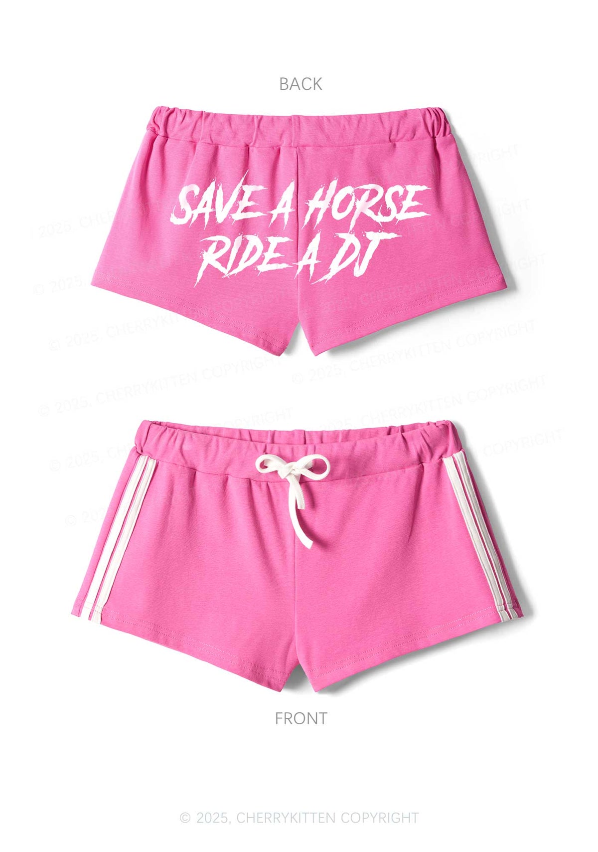 Save Horse Ride DJ Y2K Drawstring Mini Shorts Cherrykitten