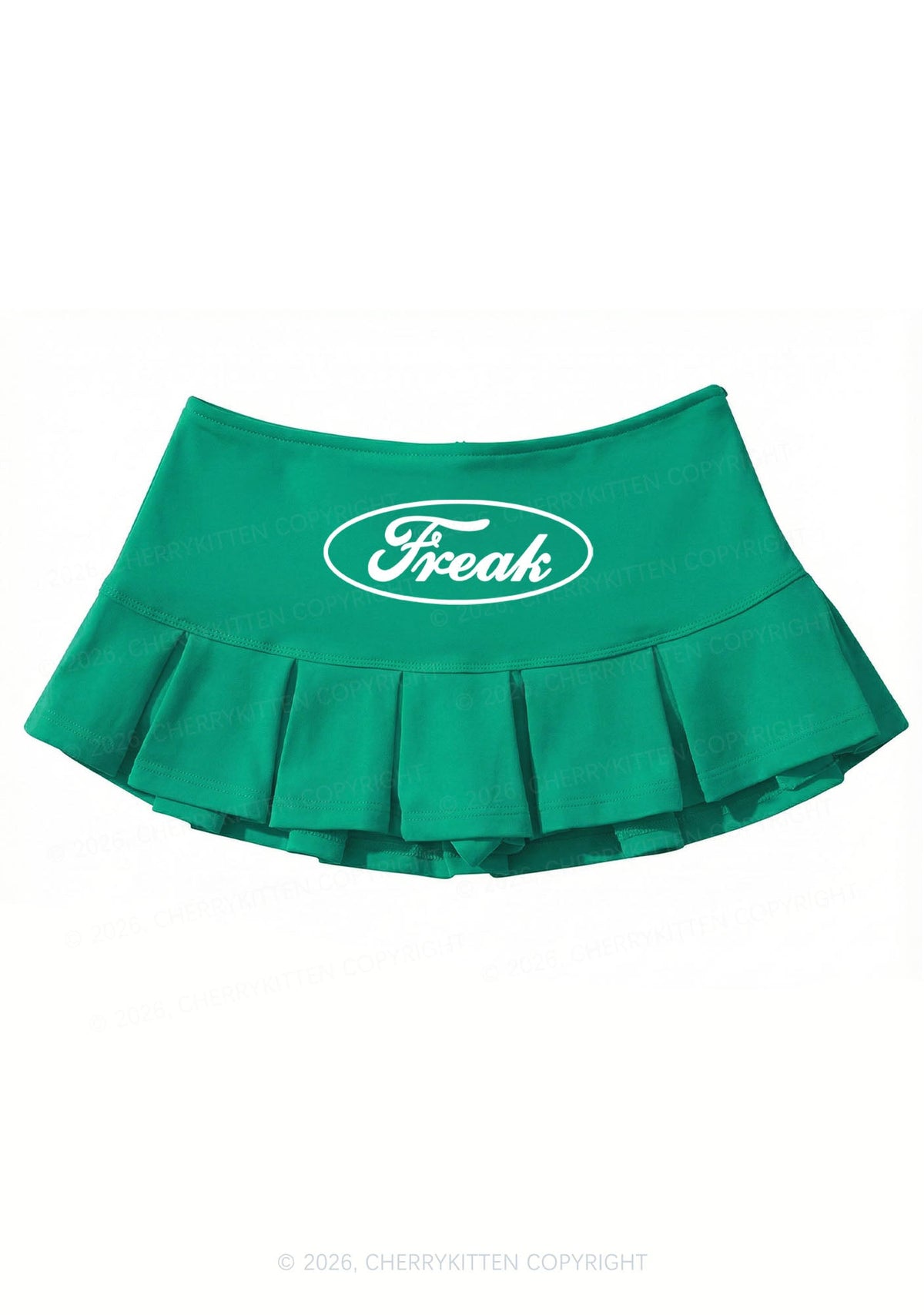 Oval Freak Y2K Mini Pleated Skirts Cherrykitten