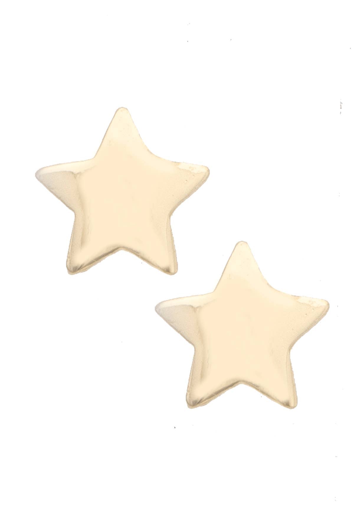 Gold Classic Star Stud Earrings