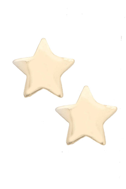 Gold Classic Star Stud Earrings