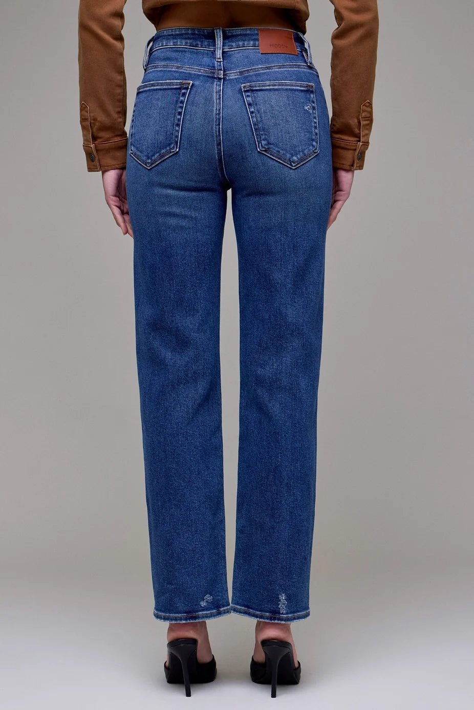 Ella 31" - Dark Wash Clean Stretch High Rise Classic Straight