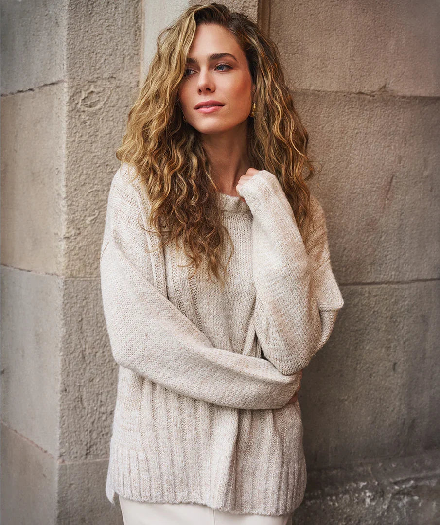 Lurex Sweater-Sand Metallic