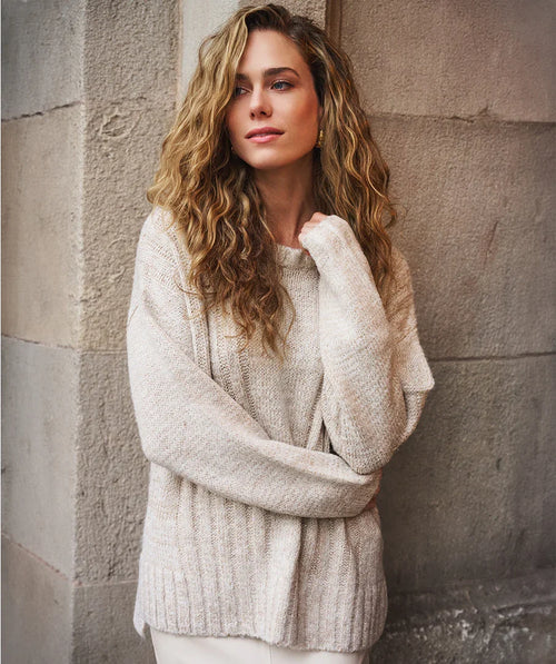 Lurex Sweater-Sand Metallic