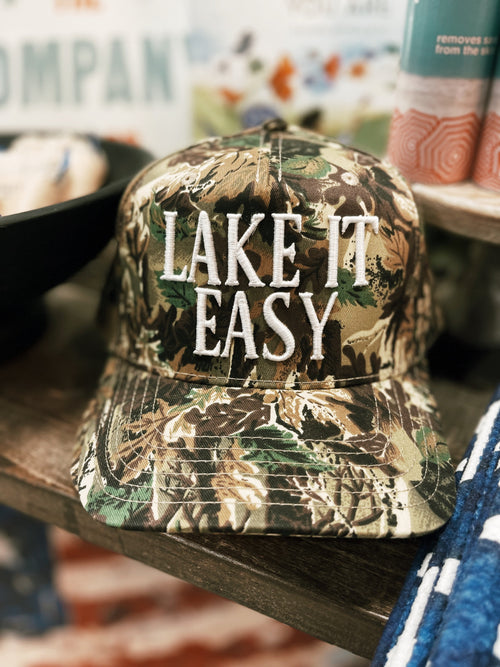 Lake It Easy Camo Cap