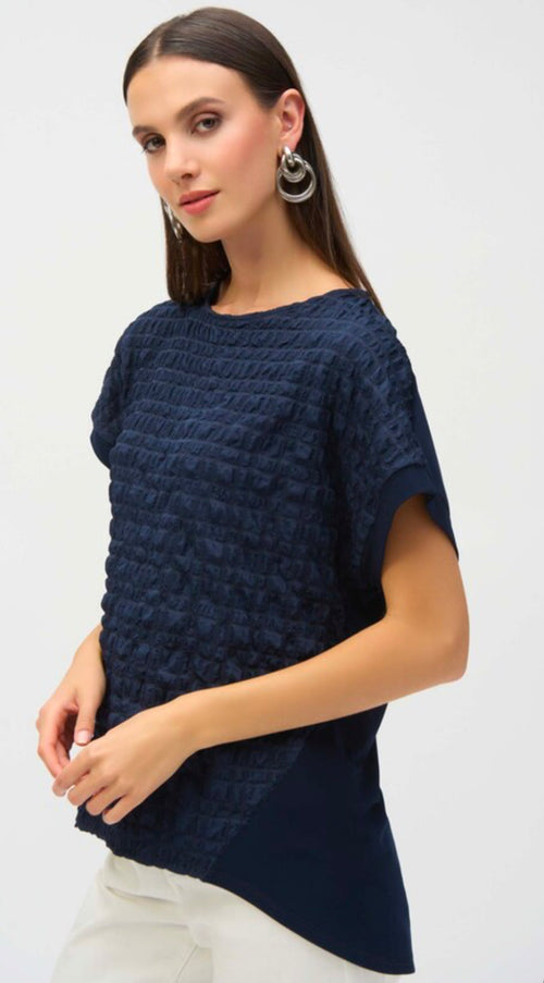 Casual Crewneck Pullover-Navy