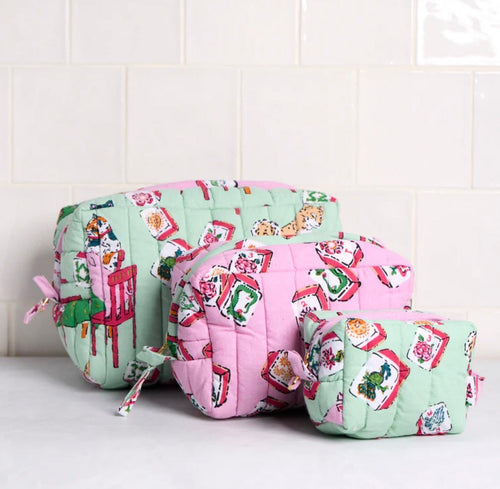 Mahjong Menagerie Three’s Best Pouch Set- Pale Jade