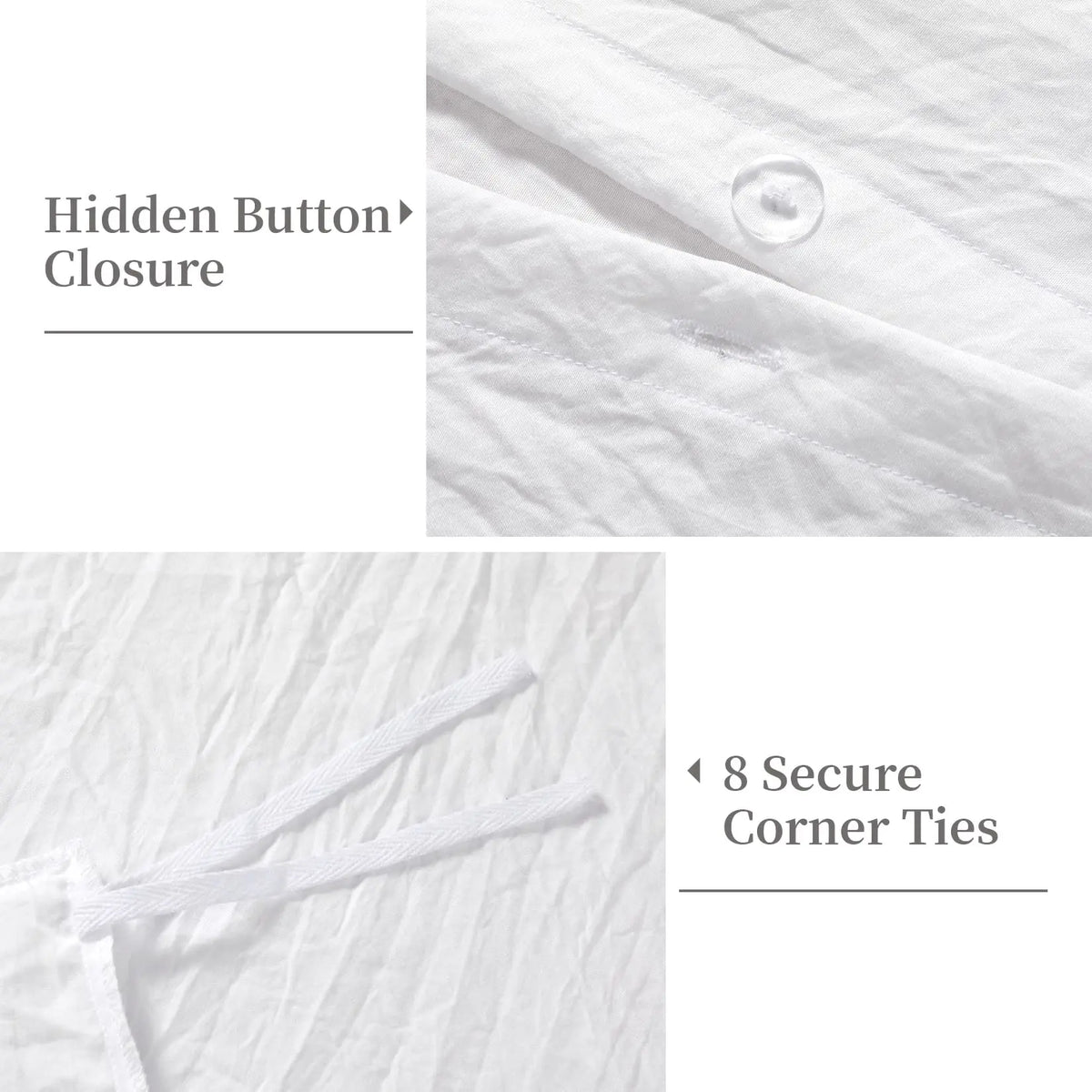 Queen White Microfiber Ruffle Duvet Cover Set, 3-Piece