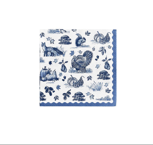 Falling For Blue Cocktail Napkins