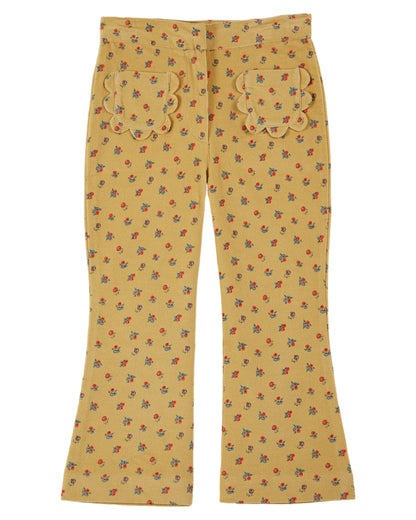 VELOUR FLORAL PANTS