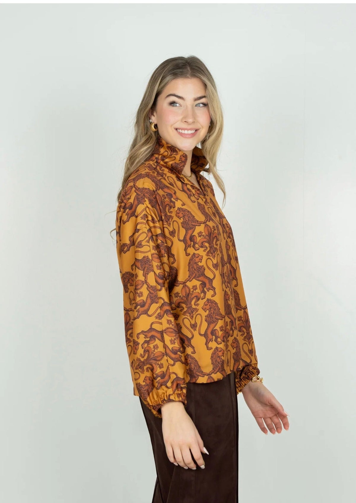 Long-Sleeve Poppy Leone Top