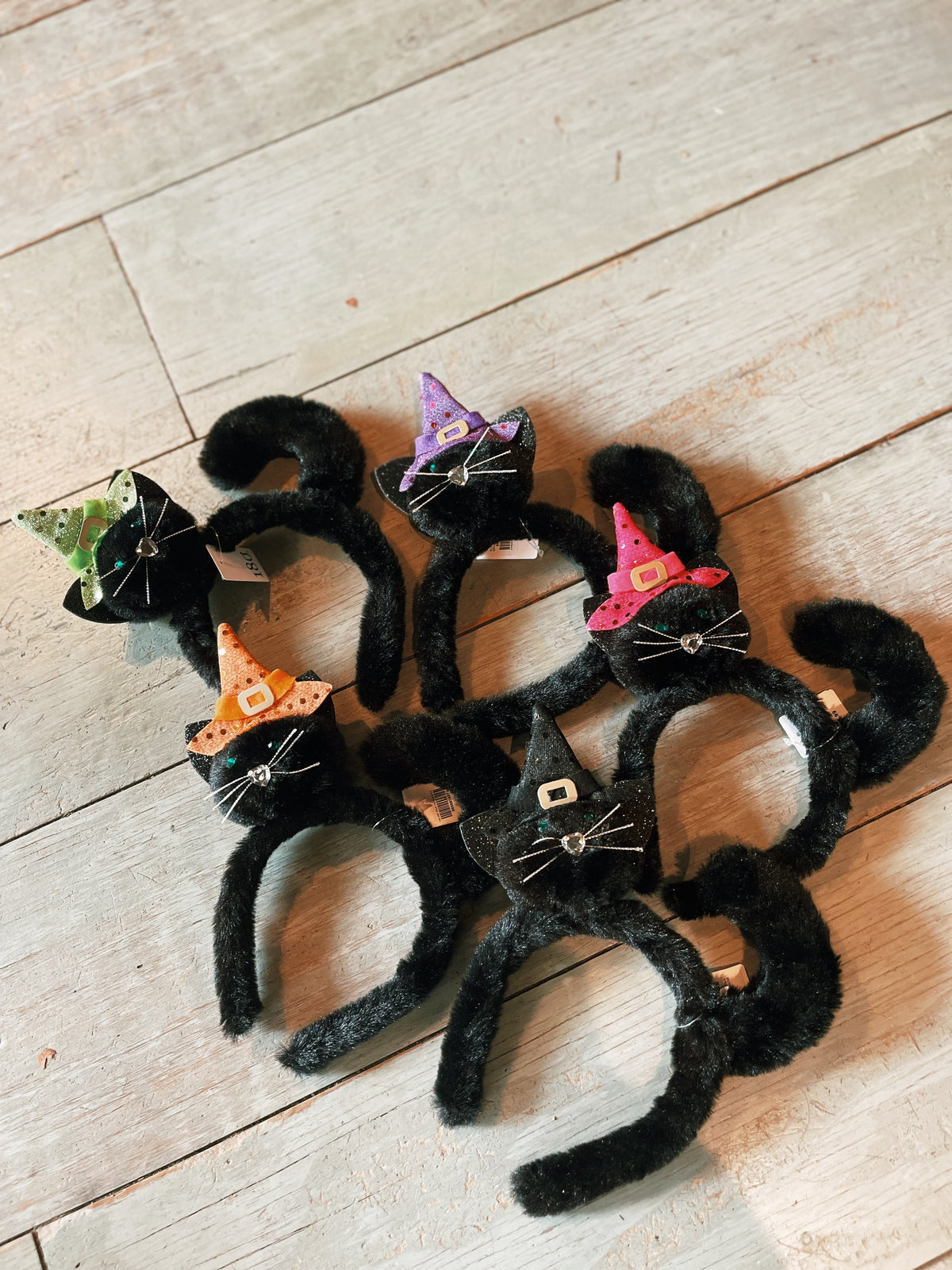 Cat with Witch Hat Headband