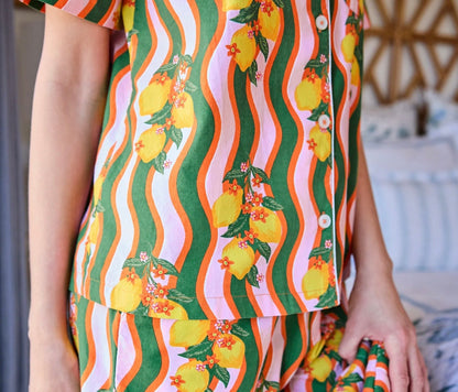 Short PJ Set-Lemon Twist