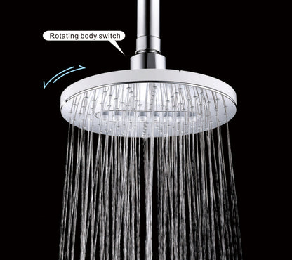 Bright Showers 6.3" 2-Spray Rainfall Shower Head with Adjustable Angles