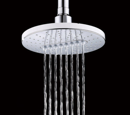 Bright Showers 6.3" 2-Spray Rainfall Shower Head with Adjustable Angles