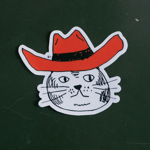 "Howdy Cat" Sticker