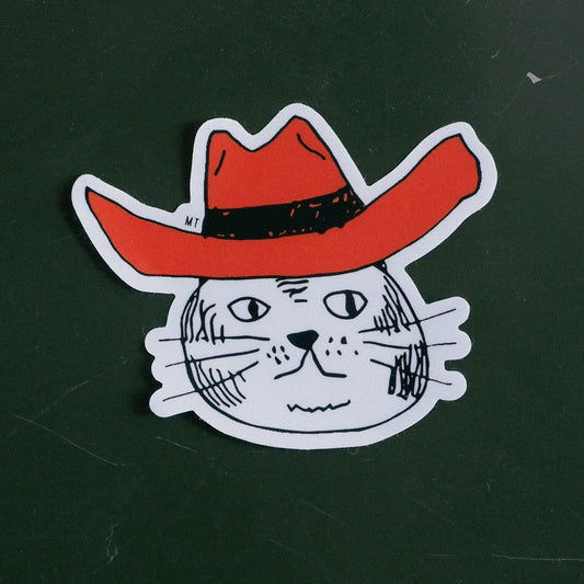 "Howdy Cat" Sticker