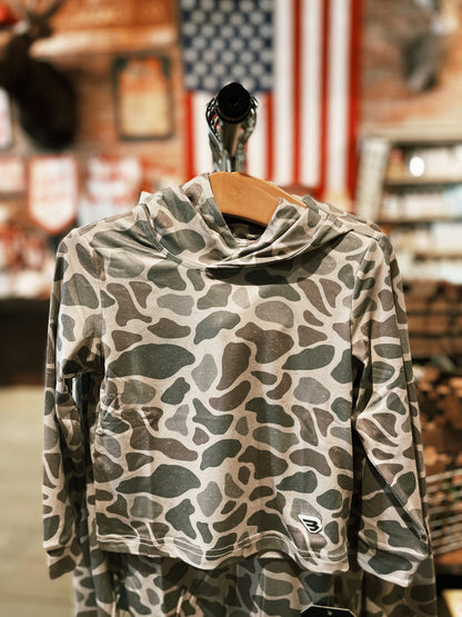 Burlebo- Youth Performance Hoodie - Classic Deer Camo