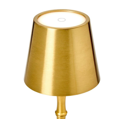 LED Cordless Gold Bamboo Lamp