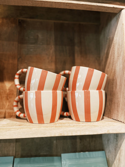 Striped Stoneware Mug