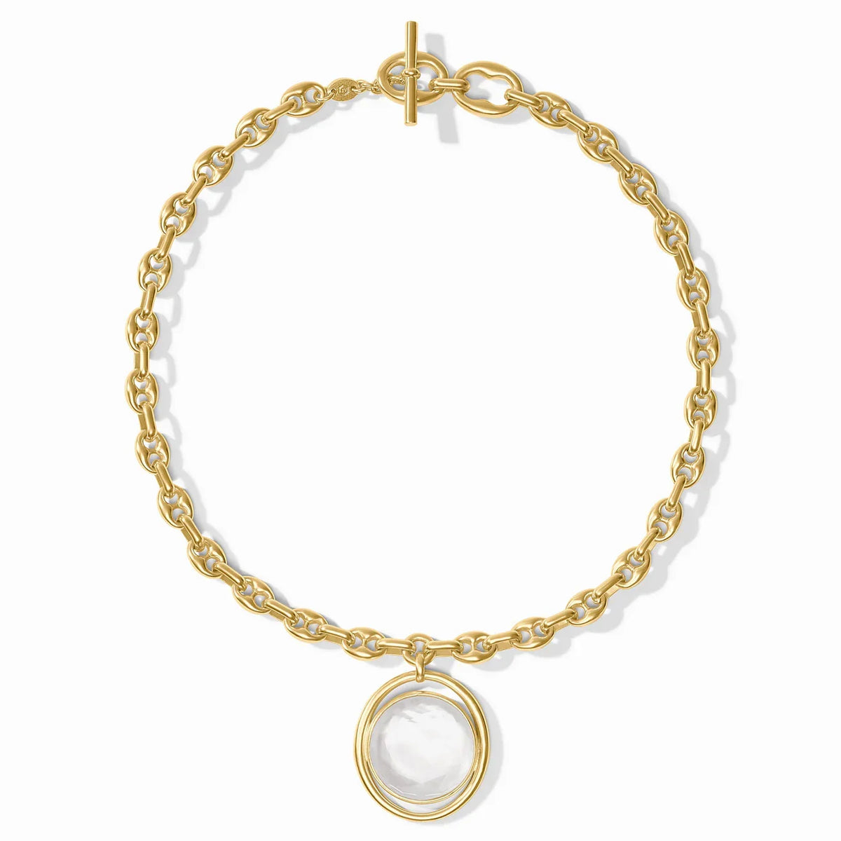 Laguna Statement Necklace-Gold & Iridescent