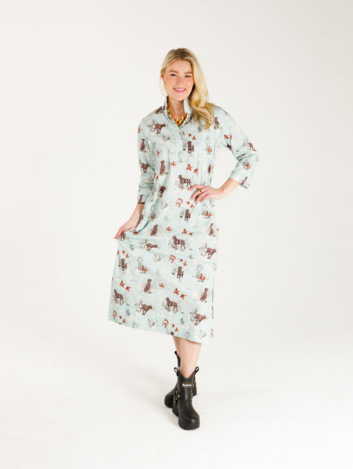 Grace Stretch Poplin Dogs and Drakes Dress