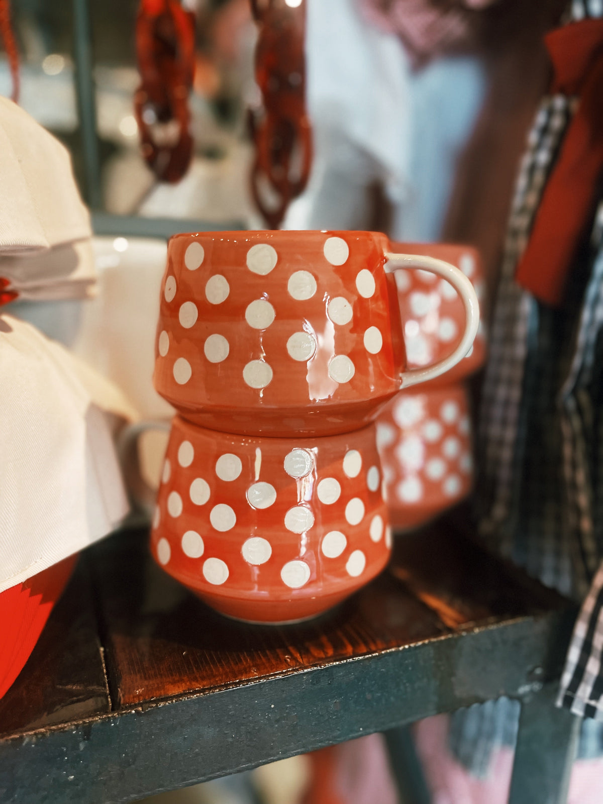 Pastel Polka Dot Mugs