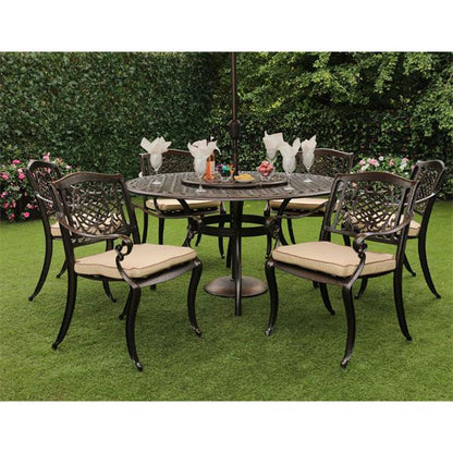 Ballygowan 6 Seat Set, Oval Table & Lazy Susan (Bronze)