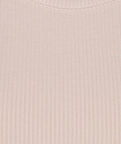 Short Sleeve Rib Top - Sand