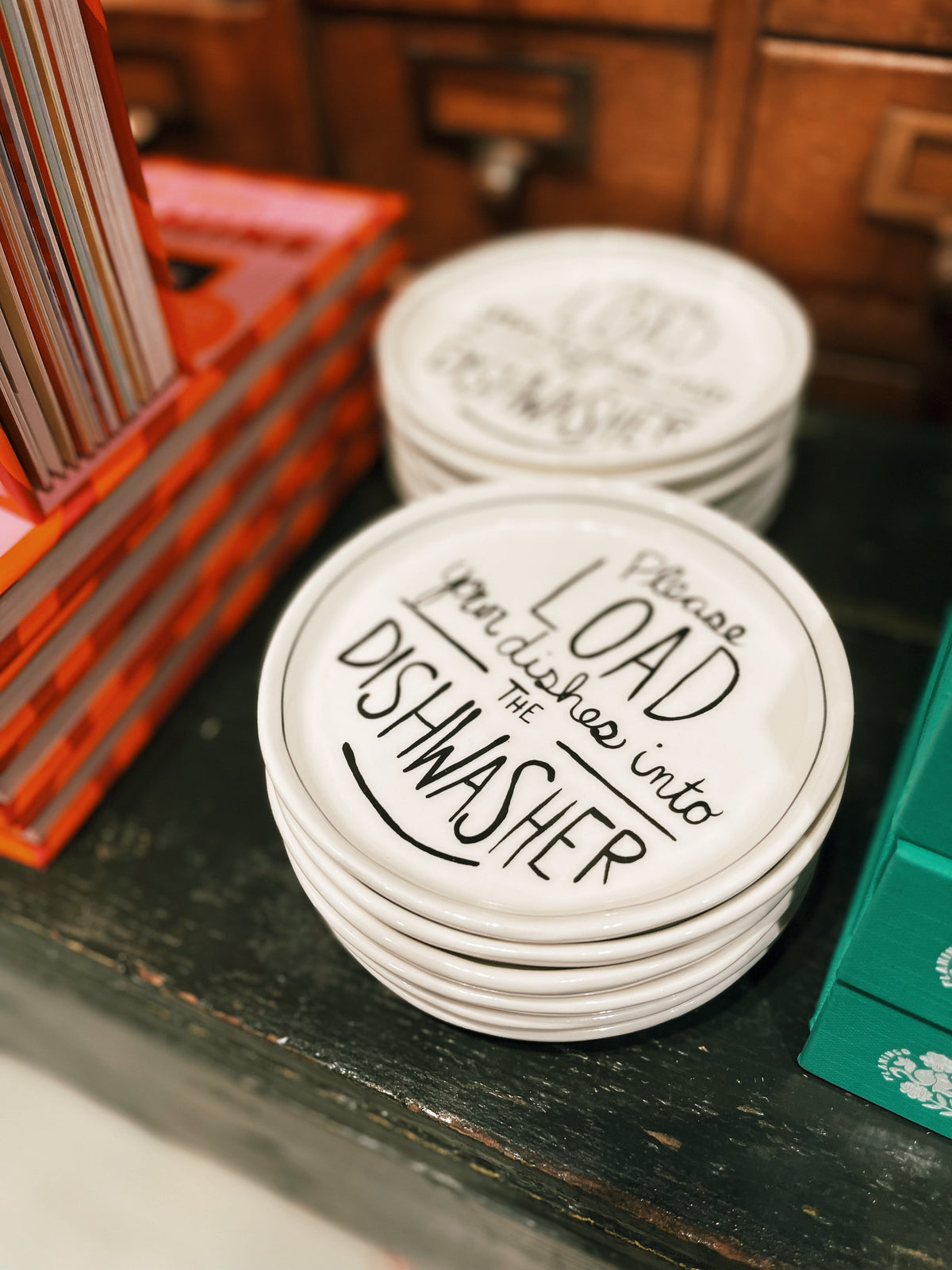 " Please Load Your Dishes" Stoneware Dish