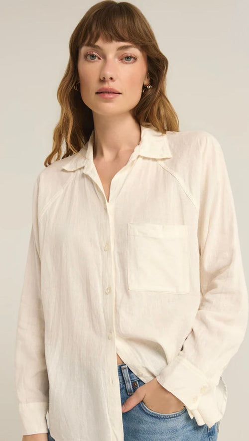 The Perfect Linen Top - White
