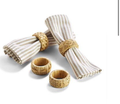 Cane Napkin Rings-Set of 4