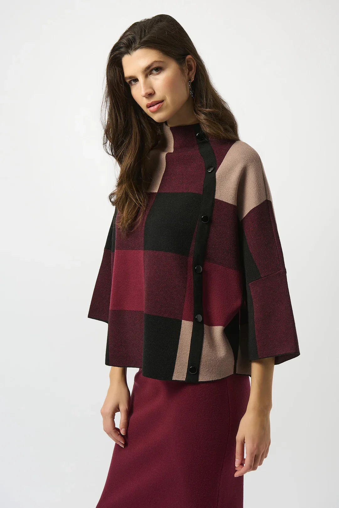 Plaid Sweater Knit Top