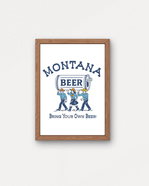 "Montana Beer" Small Poster
