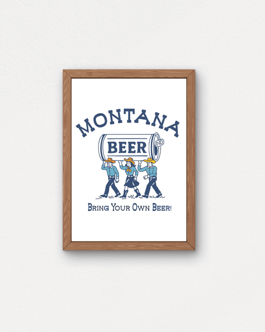 "Montana Beer" Small Poster