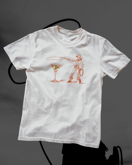 "Montana Martini" Ivory Tee