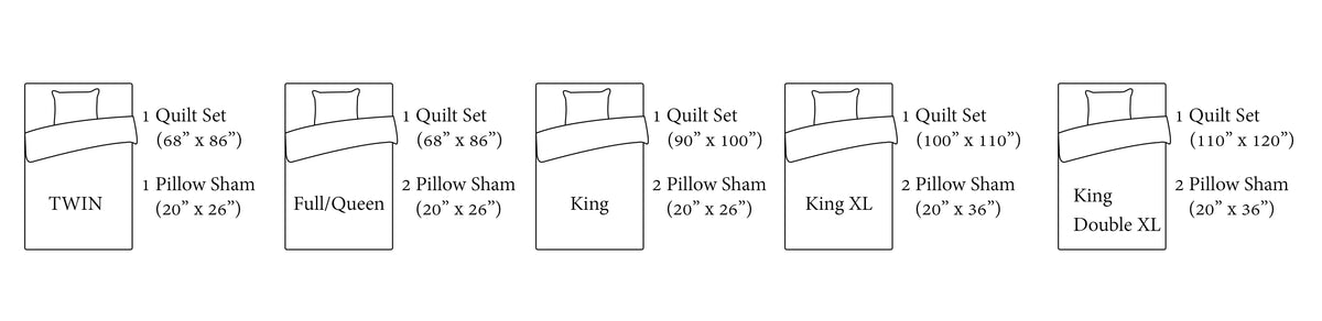 3-Piece Green Cotton Blend Reversible Quilt Set